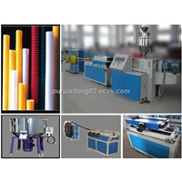 UPVC single wall corrugated pipe production line