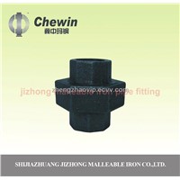 black malleable iron pipe fitting union