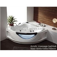 glass massage bathtub