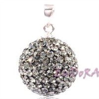 sterling silver crystal pendant Made of 9999 Silver
