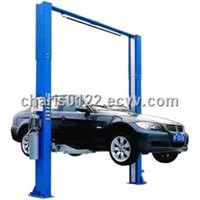 two post  clear floor  automotive lifter