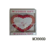 Rose heart-shaped photo frame