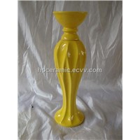 Beauty Shape Yellow Glazed Ceramic candle holder,candle stand