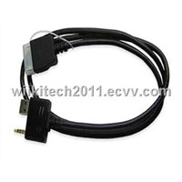 Clarion Interface Cable for iPod Audio and Video CCA-691 Connection Cable