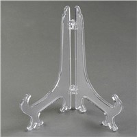 Clear folding acrylic plate stand &amp;amp; plate easel