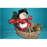 Personalised Christmas Gift Dressed Snowman Boating