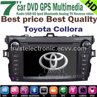 Wholesale Toyota Collora In dash stereo GPS DVD GPS player with 7inch touch screen factory manufaure