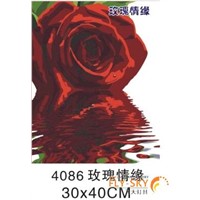 flower oil painting by numbers for home decoration