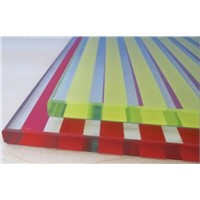 single piece heat-strengthened color glazed tempered glass
