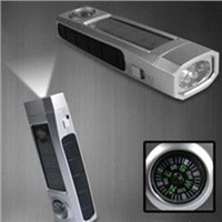 solar torch light with compass