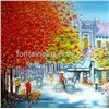 Colorful  landscape scenery oil painting on canvas, for house, hotel decoration