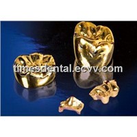 Dental Precious Yellow Gold Cast Metal Crown