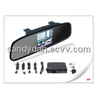 3.5 inch Digital TFT-LCD Rearview mirror with camera and 4 parking sensors