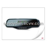 Bluetooth Handsfree Car Rear View Mirror with MP3 Player and 4 LED parking sensors