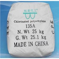 China CPE-135a Anti-shock additive for hard PVC and UPVC pipes ,extruded doors and windows