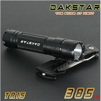 DAKSTAR TR15 XP-G R5 LED 385LM 18650 Rechargeable Mini Aluminum Police CREE Flashlight
