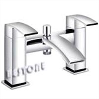 Double Handle Bath/Shower Mixer/Faucet Deck-mounted