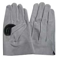 Grey Split Cowhide Leather Japanese Style Gloves