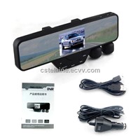 HD Car recorder with rear view mirror monitor back view camcorder