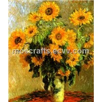 Hand Painted Still Life Sunflower Oil Painting