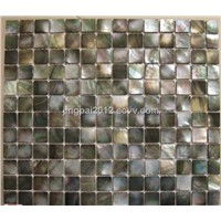 Natural  Square Blacklip Sea Shell Mosaic