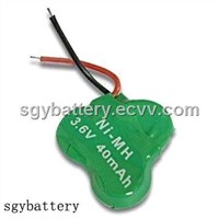 Ni-MH 3.6V 40mAh button cell battery pack