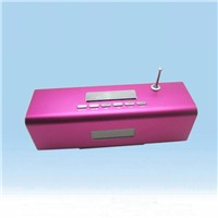 Portable mini digital music box speaker with sound card usb port