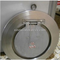 Single plate swing type wafer check valve