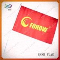 custom small plastic national hand shaking flags