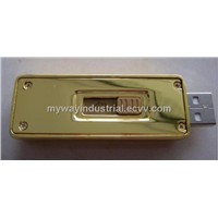 golden bar usb flash drive with logo