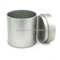 round metal tea tin box with airproof lid