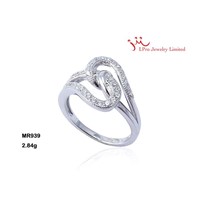 fashion 925 silver ring in rhodium plated