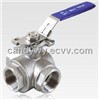 3-Way Ball Valve with Mounting Pad