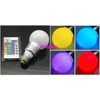 3W E27 LED Bulb Light 16 Color Changing+ Remote Control  85V~256V