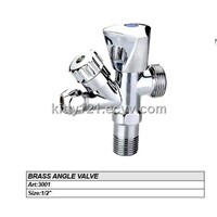 3 way BRASS ANGLE VALVE/chrome angle valve