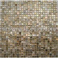 Brown lip shell mosaic, glass shell mosaic tile