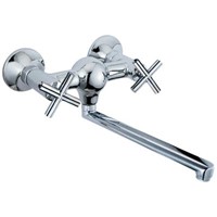Double Handle Kitchen Mixer Wall-Mounted (Sink Mixer/Sink Tap/Sink Faucet)