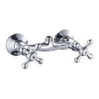 Double Handle Shower Mixer Wall-Mounted (Shower Faucet) Ceramic Disc Cartridge