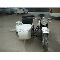 Electric Motorcycle with Sidecar-White