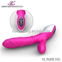 Rabbit Silicone Vibrators/ vibration and rotation massager, multi function penis, waterproof sex toy