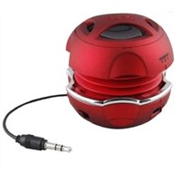 Red color hamburger mini speaker with volume control