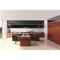 Rose Wood Crystal Kitchen Cabinet (VF-GQ002)