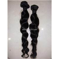 Wholesale human hair Bulk hair Weft: 100% Human straight/wave/wavy/Curly hair/ natural color
