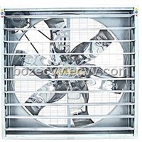 cooling system with fans-wet curtain glass greenhouse