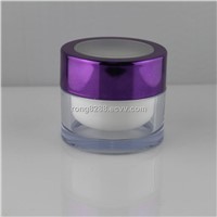 cosmetic jar with windows on top lid