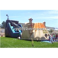 Cheap Inflatable Zip Line Bouncy with Slide
