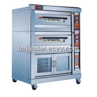 Electric oven with proover