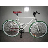 HH-FG1156 green tyre road racing bike with red chain