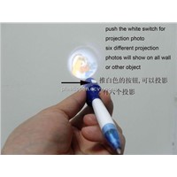 100% Brand New Arrival Medium &amp;amp; Advaned Plastic Logo Image Projection Pen with Six Projections