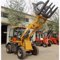 1.5t small wheel loader with log grapple
